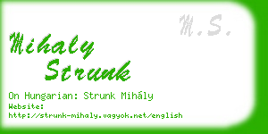 mihaly strunk business card